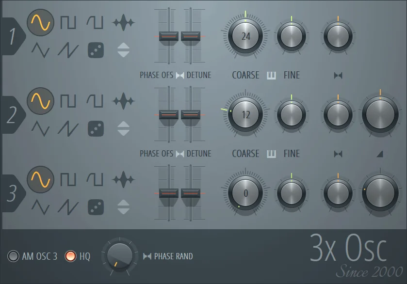 3xOsc plugin interface, Image-Line