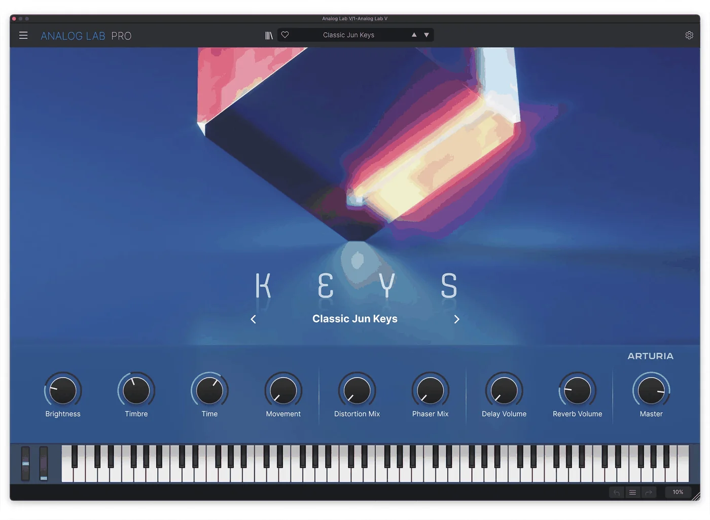 Analog Lab Pro plugin interface, Arturia