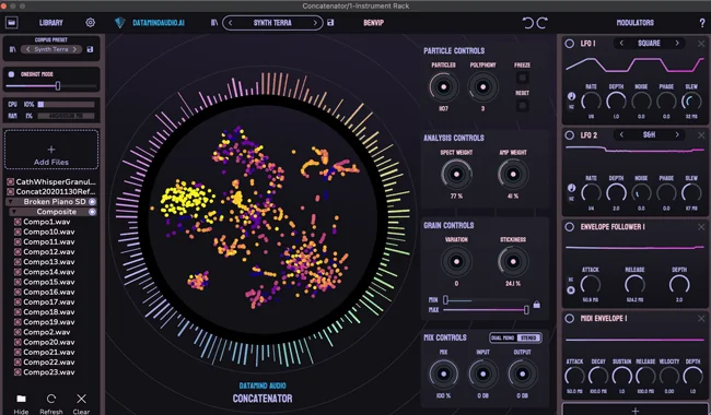 Concatenator plugin interface, DataMind Audio