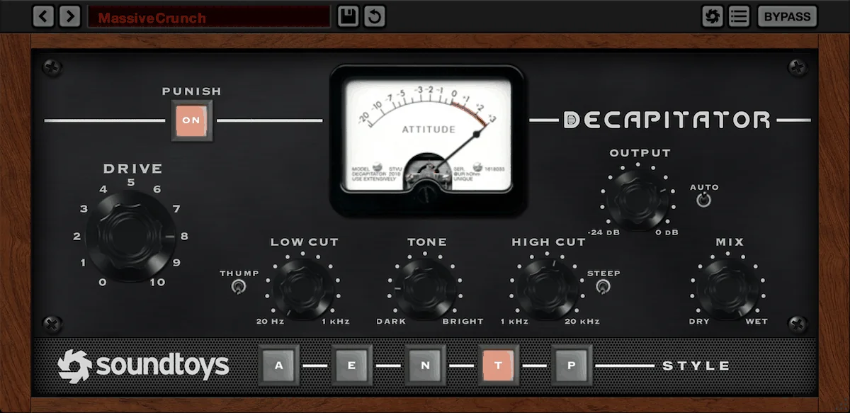 Decapitator plugin interface, Soundtoys