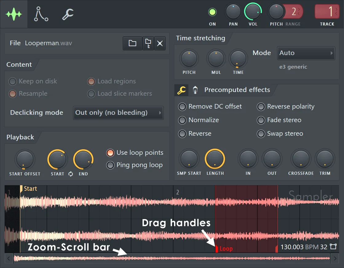 FL Sampler plugin interface, Image-Line