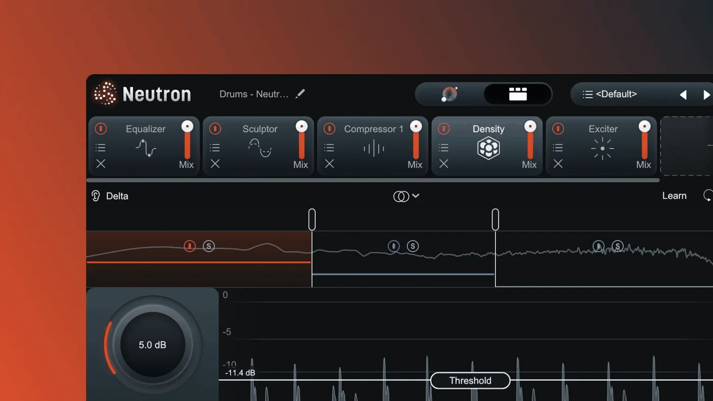 Neutron plugin interface, iZotope