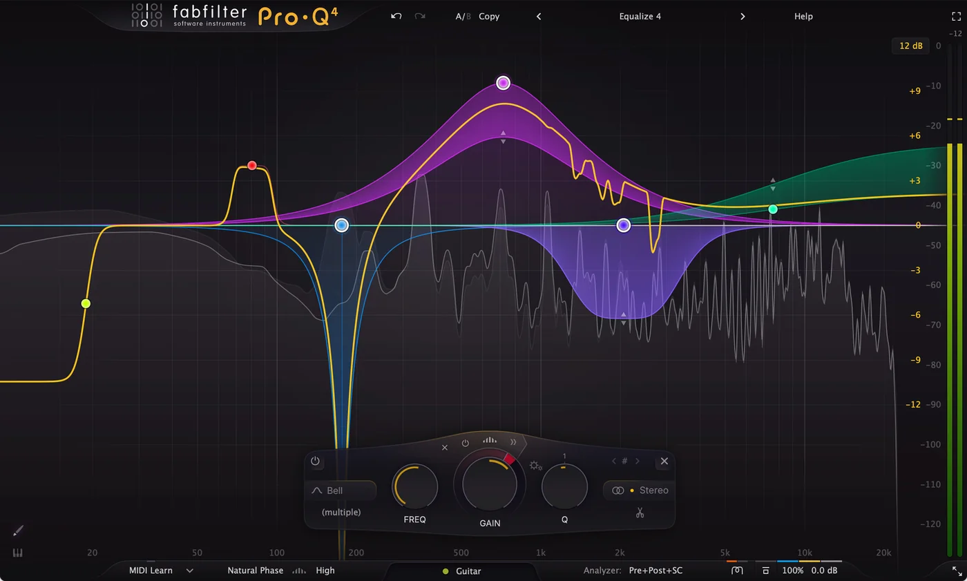 Pro-Q 4 plugin interface, FabFilter