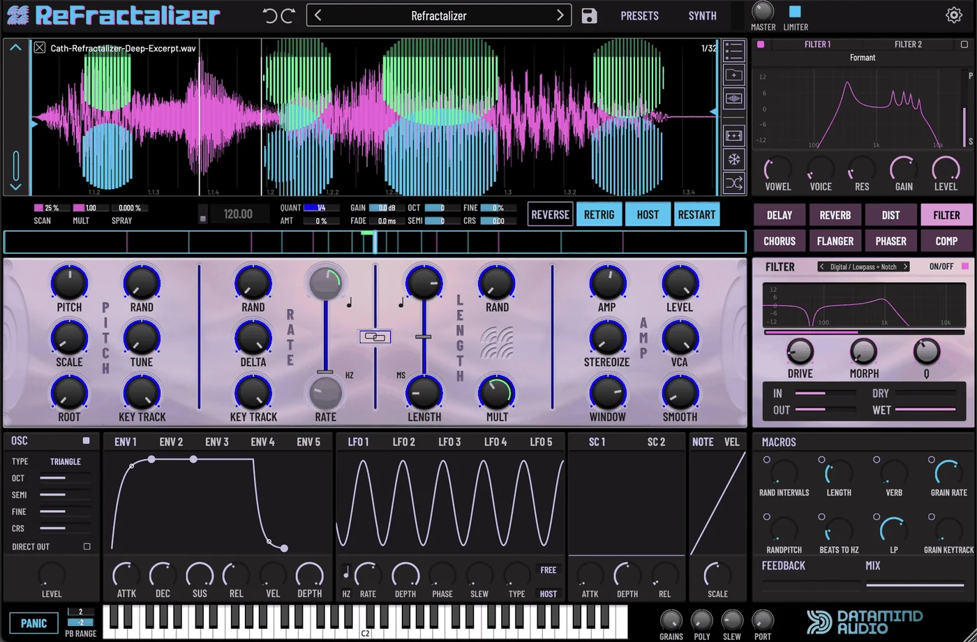 Refractalizer plugin interface, DataMind Audio