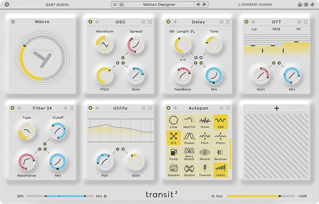 Transit 2 plugin interface, Baby Audio