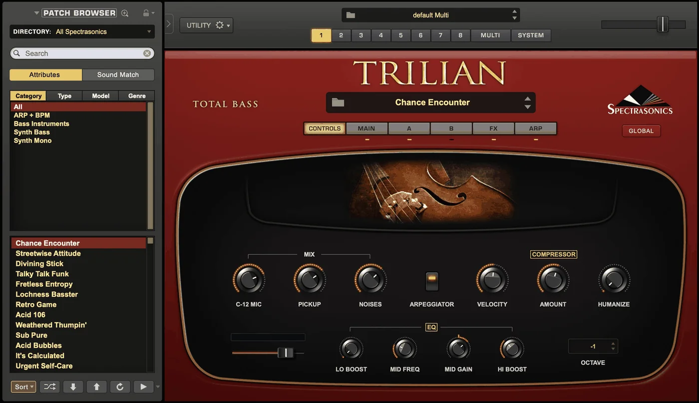 Trilian plugin interface, Spectrasonics