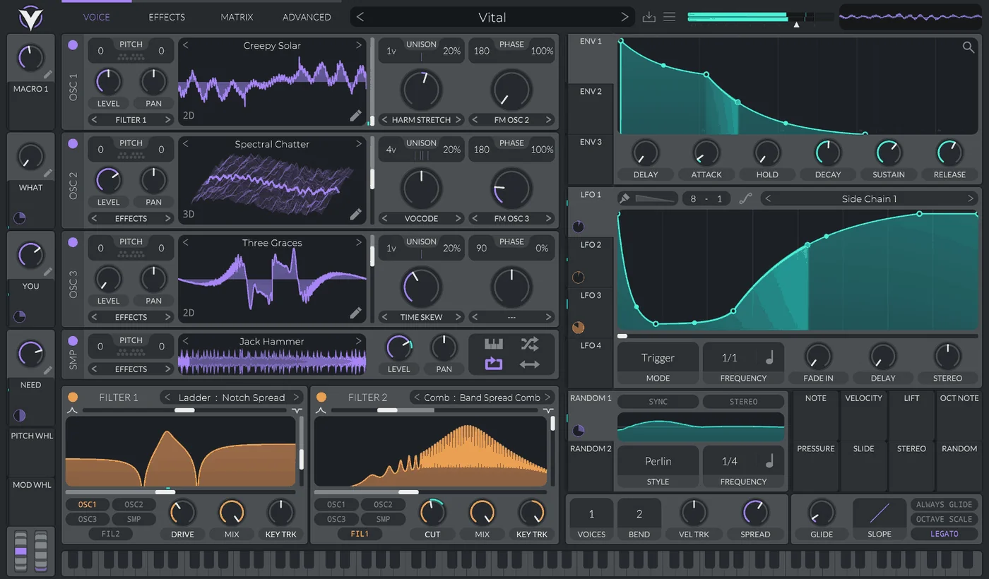 Vital plugin interface, Vital Audio